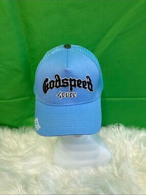 Godspeed Embroidered Sky Blue Trucker Hat